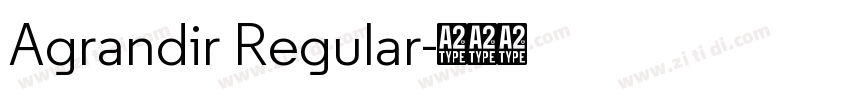 Agrandir Regular字体转换